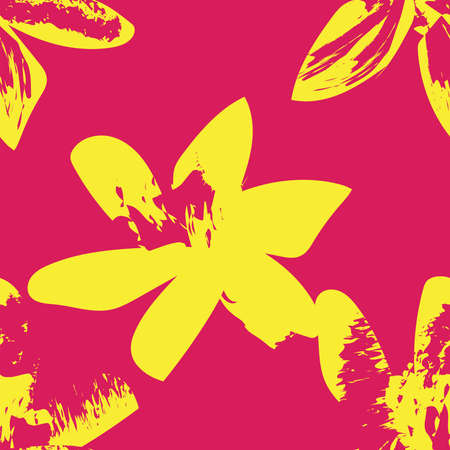 Floral brush strokes seamless pattern design for fashion textiles, graphics, backgrounds and craftsのイラスト素材