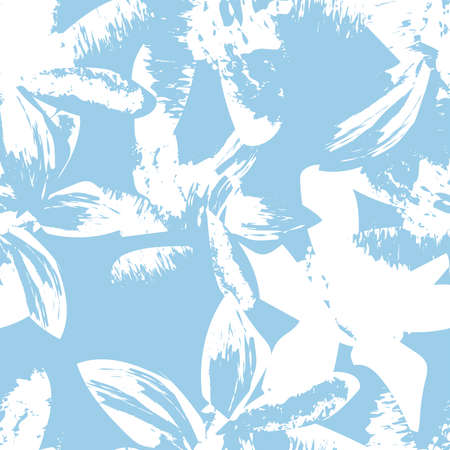 Floral brush strokes seamless pattern design for fashion textiles, graphics, backgrounds and craftsのイラスト素材