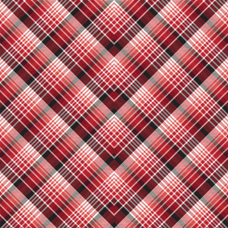 Red Chevron Plaid Tartan textured Seamless pattern design suitable for fashion textiles and graphicsのイラスト素材