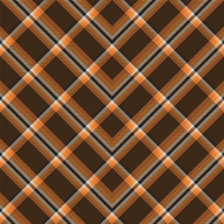 Orange Chevron Plaid Tartan textured seamless pattern design suitable for fashion textiles and graphicsのイラスト素材