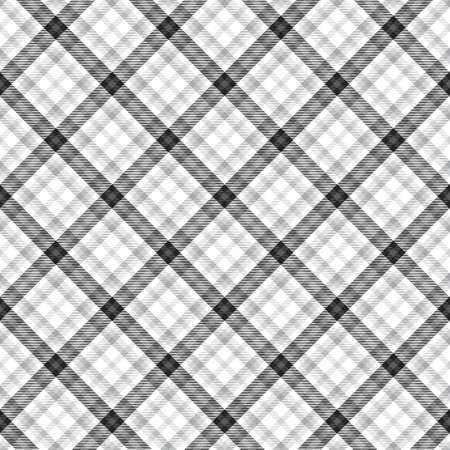 Black and White Chevron Plaid Tartan textured Seamless pattern design suitable for fashion textiles and graphicsのイラスト素材