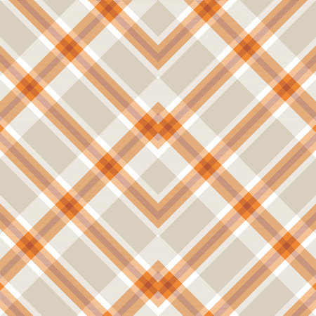 Orange Chevron Plaid Tartan textured seamless pattern design suitable for fashion textiles and...