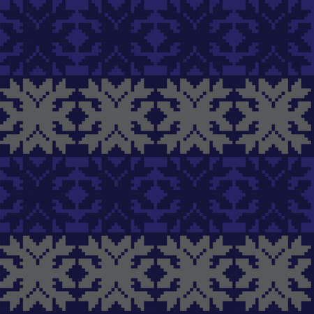 Christmas fair isle pattern design for fashion textiles, knitwear and graphicsのイラスト素材
