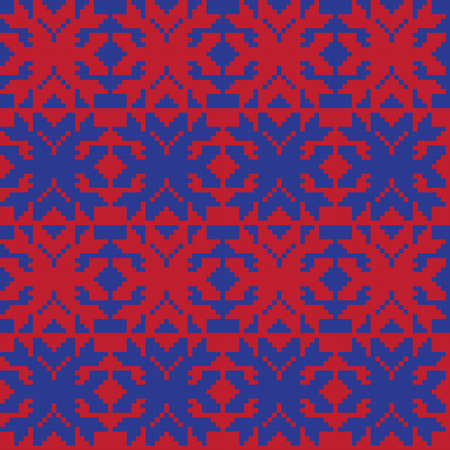 Christmas fair isle pattern design for fashion textiles, knitwear and graphicsのイラスト素材