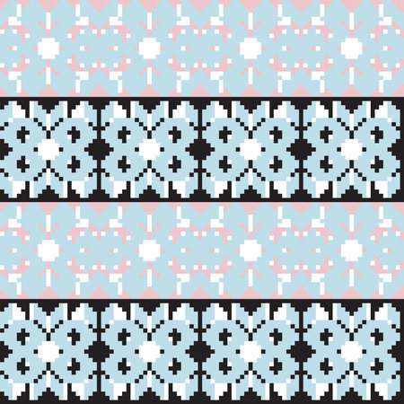 Christmas fair isle pattern design for fashion textiles, knitwear and graphics