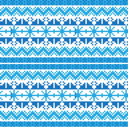 Christmas fair isle pattern design for fashion textiles, knitwear and graphicsのイラスト素材
