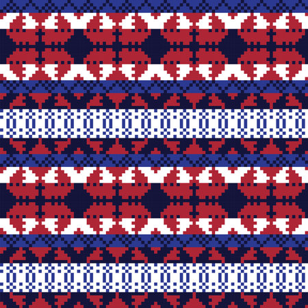 Christmas fair isle pattern design for fashion textiles, knitwear and graphics