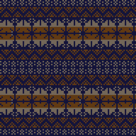 Christmas fair isle pattern design for fashion textiles, knitwear and graphicsのイラスト素材