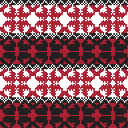 Christmas fair isle pattern design for fashion textiles, knitwear and graphics