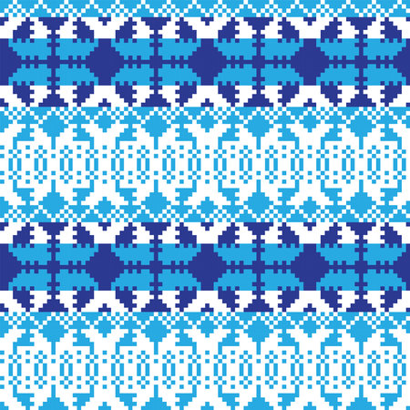 Christmas fair isle pattern design for fashion textiles, knitwear and graphicsのイラスト素材