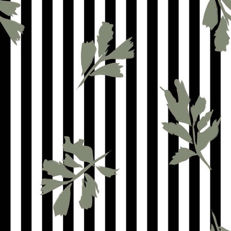 Leaf striped seamless pattern design for fashion textiles and graphicsのイラスト素材
