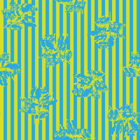 Leaf striped seamless pattern design for fashion textiles and graphicsのイラスト素材