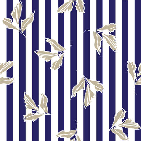Leaf striped seamless pattern design for fashion textiles and graphicsのイラスト素材