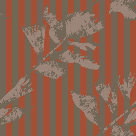 Leaf striped seamless pattern design for fashion textiles and graphics