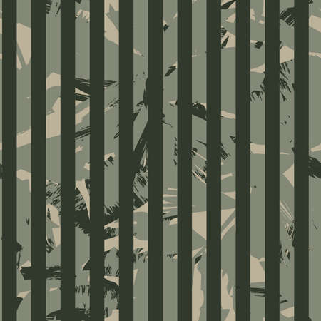 Floral striped seamless pattern design for fashion textiles and graphicsのイラスト素材