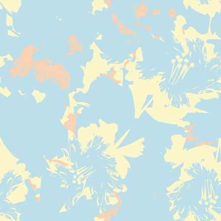 Floral brush strokes seamless pattern design for fashion textiles, graphics, backgrounds and crafts