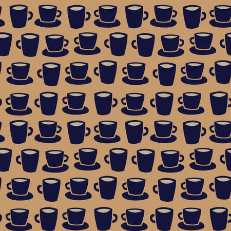 Coffee cups seamless pattern design for fashion textiles, crafts, branding, marketing and web materialsのイラスト素材