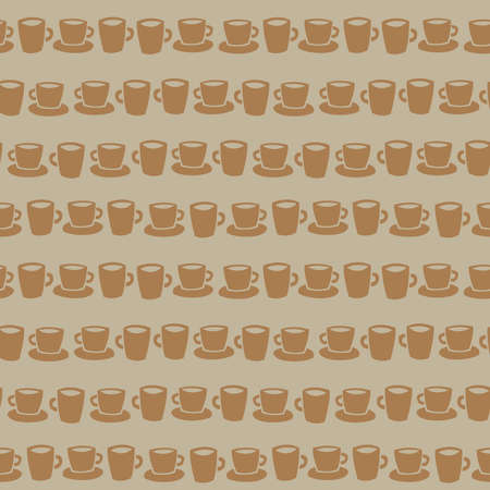 Coffee cups seamless pattern design for fashion textiles, crafts, branding, marketing and web materialsのイラスト素材
