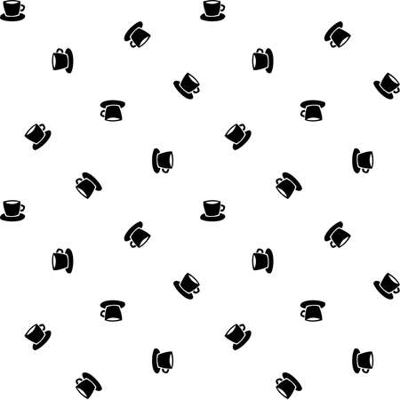 Coffee cups seamless pattern design for fashion textiles, crafts, branding, marketing and web materialsのイラスト素材