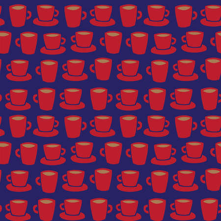 Coffee cups seamless pattern design for fashion textiles, crafts, branding, marketing and web materialsのイラスト素材