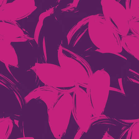 Tropical Leaf Brush strokes seamless pattern design for fashion textiles, graphics and craftsのイラスト素材