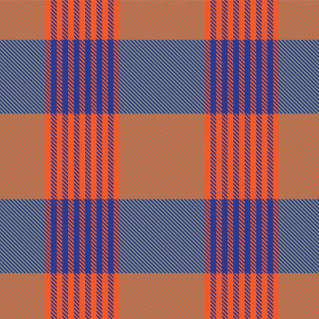 Orange Asymmetric Plaid textured seamless pattern suitable for fashion textiles and graphicsのイラスト素材