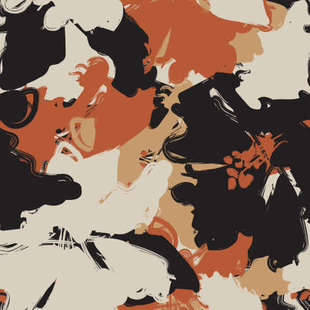 Floral brush strokes seamless pattern design for fashion textiles, graphics, backgrounds and craftsのイラスト素材