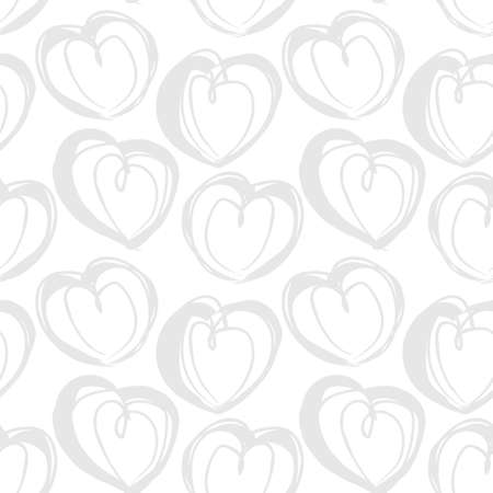 Heart shaped brush stroke seamless pattern design for fashion textiles, graphics and craftsのイラスト素材
