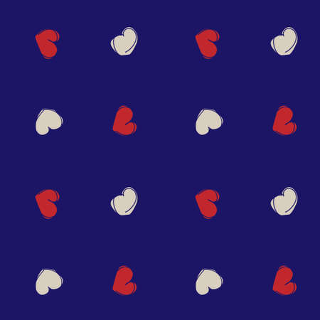 Heart shaped brush stroke seamless pattern design for fashion textiles, graphics and craftsのイラスト素材
