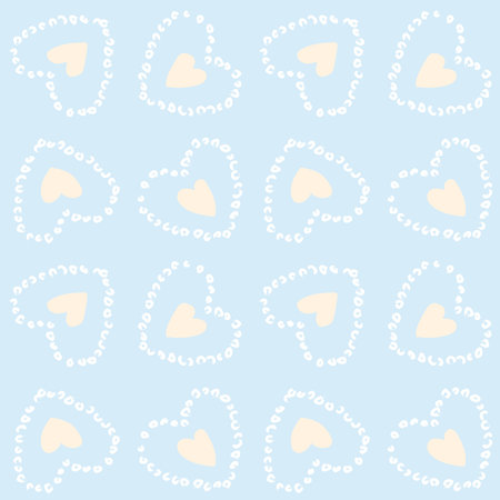 Heart shaped brush stroke seamless pattern design for fashion textiles, graphics and crafts