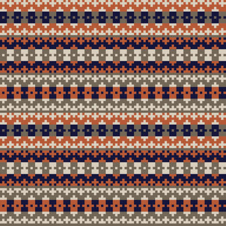 Fair isle seamless pattern design for knitwear, fashion textile, graphicsのイラスト素材