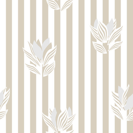 Floral striped seamless pattern design for fashion textiles and graphicsのイラスト素材
