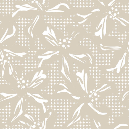 Floral dotted seamless pattern design for fashion textiles and graphicsのイラスト素材