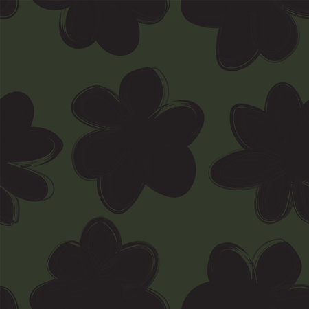 Floral brush strokes seamless pattern design for fashion textiles, graphics, backgrounds and craftsのイラスト素材