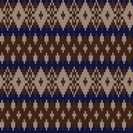 Argyle fair isle seamless pattern design for knitwear, fashion textile, graphicsのイラスト素材