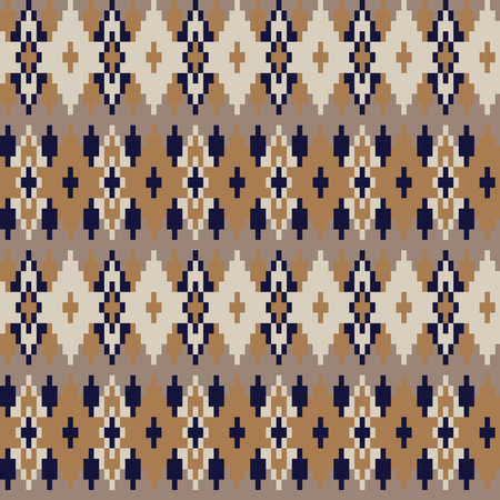 Argyle fair isle seamless pattern design for knitwear, fashion textile, graphicsのイラスト素材