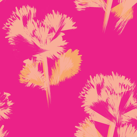 Floral brush strokes seamless pattern design for fashion textiles, graphics, backgrounds and crafts