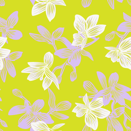 Oriental Floral seamless pattern background for fashion textiles, graphics, backgrounds and craftsのイラスト素材