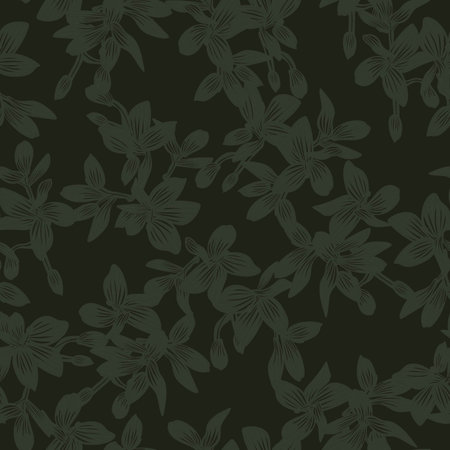 Oriental Floral seamless pattern background for fashion textiles, graphics, backgrounds and craftsのイラスト素材