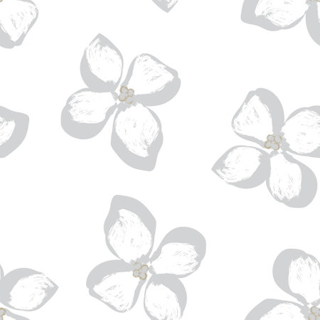 Abstract Floral seamless pattern design for fashion textiles, graphics, backgrounds and craftsのイラスト素材