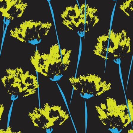 Colourful Abstract Floral seamless pattern design for fashion textiles, graphics, backgrounds and craftsのイラスト素材
