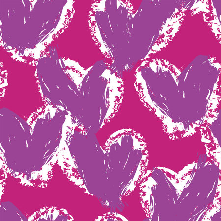 Colourful Heart shape seamless pattern design for fashion textiles, graphics and craftsのイラスト素材