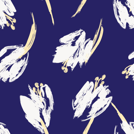 Pastel Abstract Floral seamless pattern design for fashion textiles, graphics, backgrounds and craftsのイラスト素材