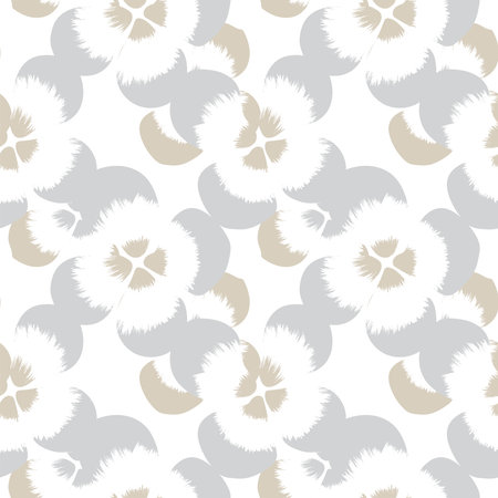 Neutral Colour Abstract Floral seamless pattern design for fashion textiles, graphics, backgrounds and craftsのイラスト素材