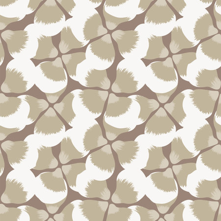 Neutral Colour Abstract Floral seamless pattern design for fashion textiles, graphics, backgrounds and craftsのイラスト素材