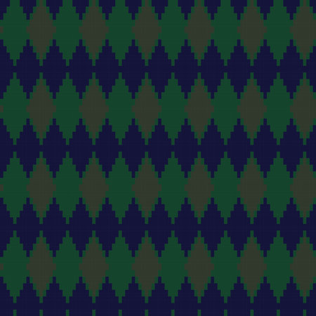 Green Argyle fair isle seamless pattern design for knitwear, fashion textile, graphics