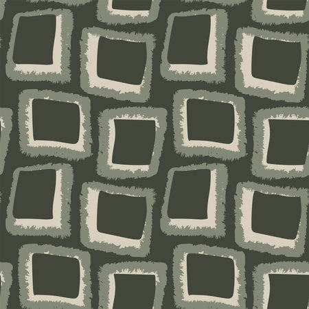 Neutral Colour Geometric squares seamless pattern design for fashion textiles and graphicsのイラスト素材