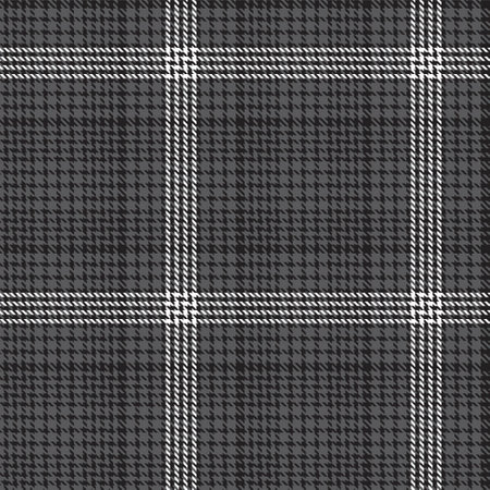 Monochrome Classic Plaid textured seamless pattern for fashion textiles and graphicsのイラスト素材