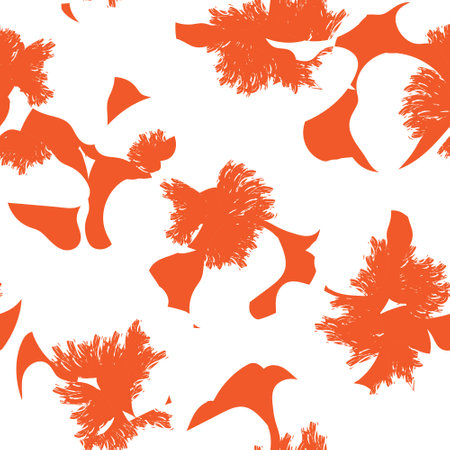 Colourful Abstract Floral seamless pattern design for fashion textiles, graphics, backgrounds and craftsのイラスト素材