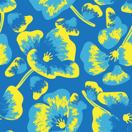 Colourful Abstract Floral seamless pattern design for fashion textiles, graphics, backgrounds and craftsのイラスト素材